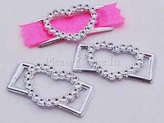 20 pieces of acrylic heart ribbon buckles/ ribbon slider.
