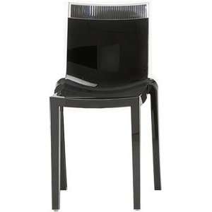  High Cut Chair by Kartell   Black Seat, Transparent Back 