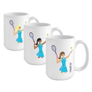  Baby Keepsake: Go Girl Personalized Tennis Coffee Mug 