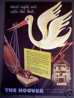 1948 Stork art Hoover Vacuum Cleaner vintage ad  