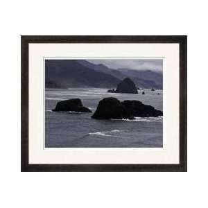  Oregon Coast Monoliths Framed Giclee Print