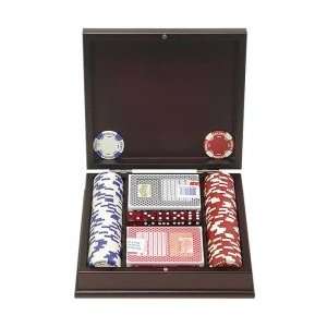  100 11.5G Holdem Poker Chip Set W/Beautiful Mahoga Toys 
