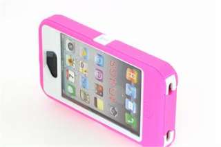   OtterBox Defender Case For iPhone 4G 4S 4 PINK Cover & WHITE Shell