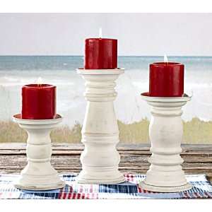  Sea Worthy Kicthen Pillar Candle Holder Set: Home 