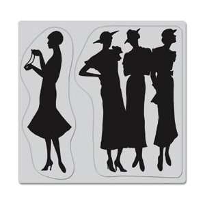  New   Hero Arts Cling Stamps   Silhouette Women   2 pieces by Hero 