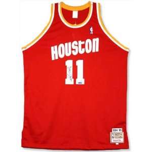 Yao Ming Signed Rockets M&N 94 95 Red Jersey UDA:  Sports 