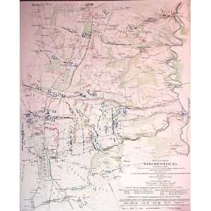   1895 U.S. War Dept Map of the Battle field at Winchester Toys & Games