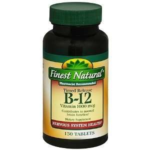  Finest Natural Vitamin B 12 1000mcg Tablets, 150 ea 