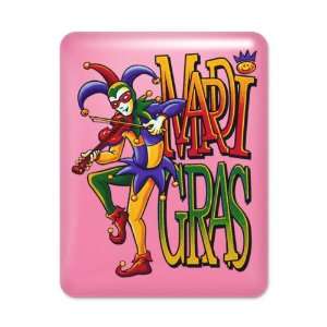  iPad Case Hot Pink Mardi Gras Joker with Fiddle 