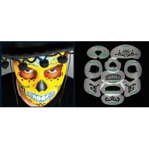   Nixs Collection Sugar Skull #4 Airbrush Makeup Face Template: Beauty