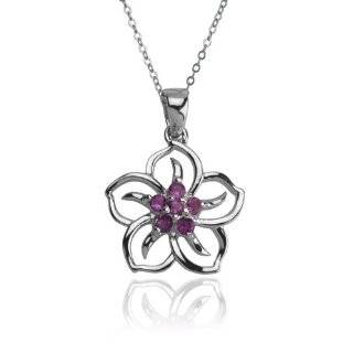 Sterling Silver Marcasite Rose Necklace, 18 Jewelry: 