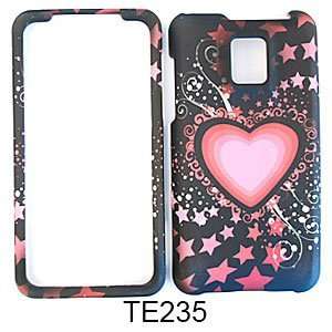  CELL PHONE CASE COVER FOR LG G2X / OPTIMUS 2X PINK HEART 