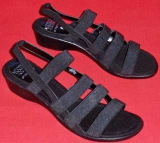   MT STRETCH NINEA Black Wedge Sandals Fashion Casual/Dress Shoes  