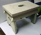 VINTAGE WOODEN KITCHEN STEP STOOL WITH HANDLE  