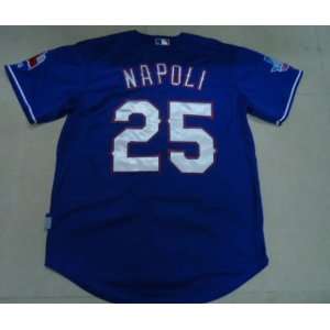   Rangers 25 Mike Napoli MLB Authentic Blue Jerseys