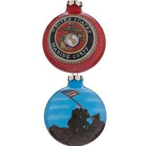  United States Marines Glass Ball Christmas Ornament