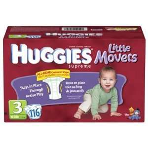  Huggies Little Movers Diapers, Size 3, 116 Count Health 