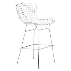   Chrome Wire Bar Chair Set with Customizable Seat Color