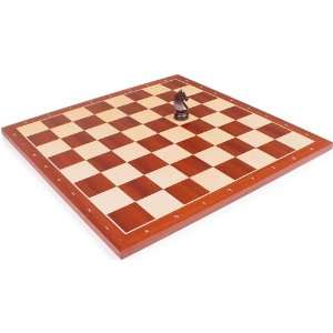  Mahogany & Maple Notated Chess Board   2 1/4 Squares 
