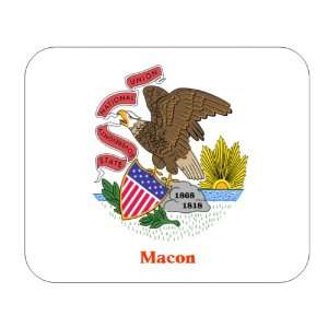  US State Flag   Macon, Illinois (IL) Mouse Pad Everything 