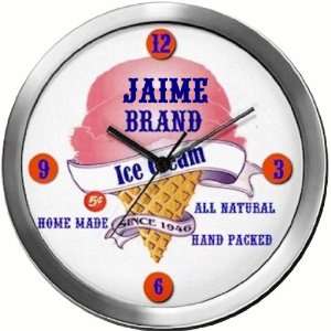  JAIME 14 Inch Ice Cream Metal Clock Quartz Movement 
