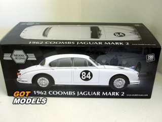 JAGUAR MK2 1962 COOMBS RACE CAR   1/18 SCALE MODEL CAR BY ICONS 321001 