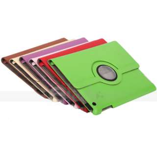 iPad 2 Magnetic Smart Cover Leather Case Rotating Stand  