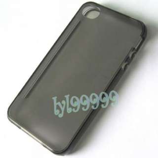   Clear Gel Hard Case Cover Protector Case for Iphone 4GS BLACK  