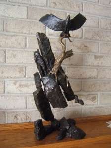 Mark Hopkins Eagles Ledge Bronze Scupture   Stunning  