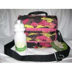 Lily Bloom Karma Bloom Insulated Lunch Bag Tote with Water Bottle 