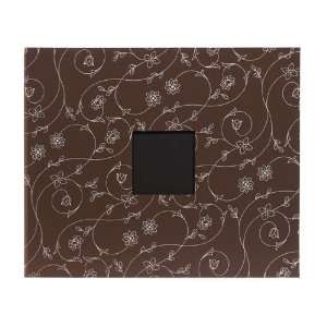 American Crafts Patterned Album D Ring, 12 by 12 Inch, Chestnut Vines
