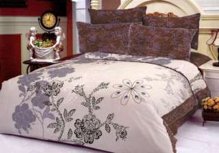 Luxury Duvet Cover Set from Le Vele, 6PCs King Size Bed in a Bag 
