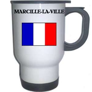  France   MARCILLE LA VILLE White Stainless Steel Mug 