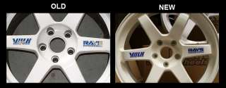 Volk Rays   TE37 alloy wheel stickers decals (BLUE)  