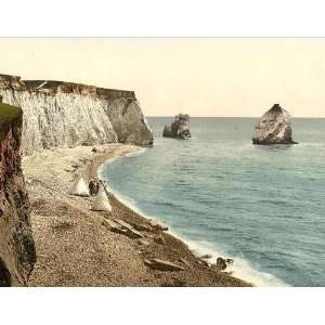  Travel Poster   Freshwater Bay Arch and Stag Rocks Isle of Wight 