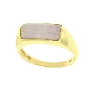  Natural Lavender Saddle Jade Ring: Jewelry