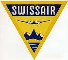 SWISS AIR ~SWISSAIR~ Great Old ART DECO Luggage Label