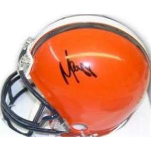  Marvin Harrison autographed Football Mini Helmet (SYRACUSE 