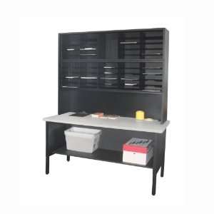  Mailroom Table with Riser and 50 Slot Organzier Office 