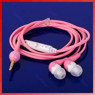   Adjustable Volume Earbud Earphone Headset For iPod PAD  MP4 Pink