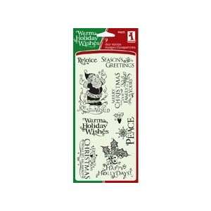  Holiday Expression Clear Stamps, 9 stamps