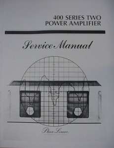 PHASE LINEAR PL 400 Series II AMPLIFIER SERVICE MANUAL  