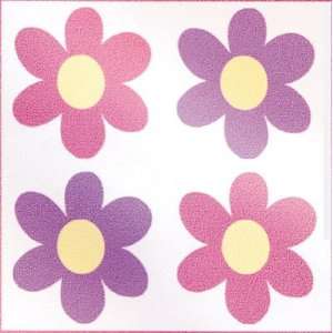  Pink Purple Flowers Wall Decals Stickers: Home & Kitchen