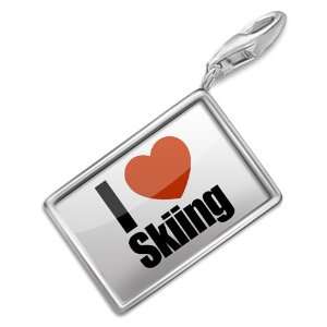 com FotoCharms I Love Skiing   Charm with Lobster Clasp For Charms 