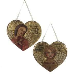   Heart with Angel & Bible Verse Christmas Ornaments: Home & Kitchen