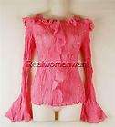 New Kaelyn Max Pink Cold Shoulder Cascade Blouse Womens Plus Size 1X 