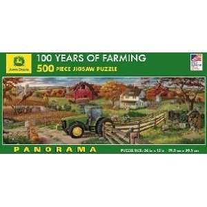  500 Piece Farming Panorama Puzzle: Toys & Games