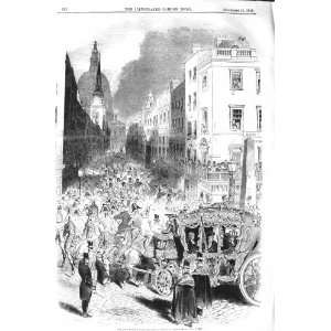  1843 LORD MAYOR STATE PROCESSION LUDGATE HILL LONDON