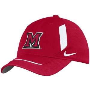  Nike Miami University Redhawks Red Adjustable Hat: Sports 