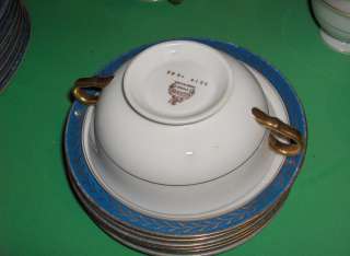   Pc Set Vintage Pickard China Josephine Blue Gold Laurel #3018  